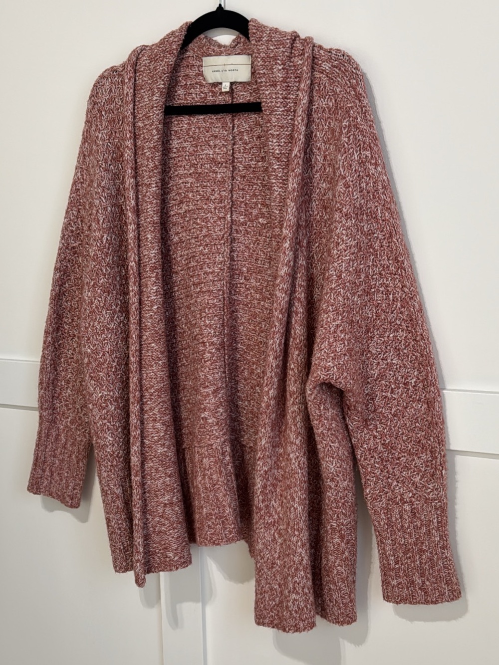 Anthropologie Angel Of The North Chauvet Cardigan Marled Dusty Rose Knit S